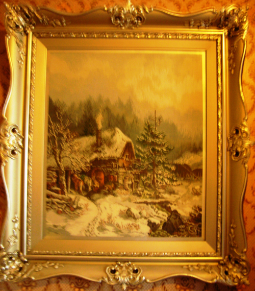 Winter Smithy auth. Heinrich Bürkel c.1852 54x62.5 cm. 31 colours